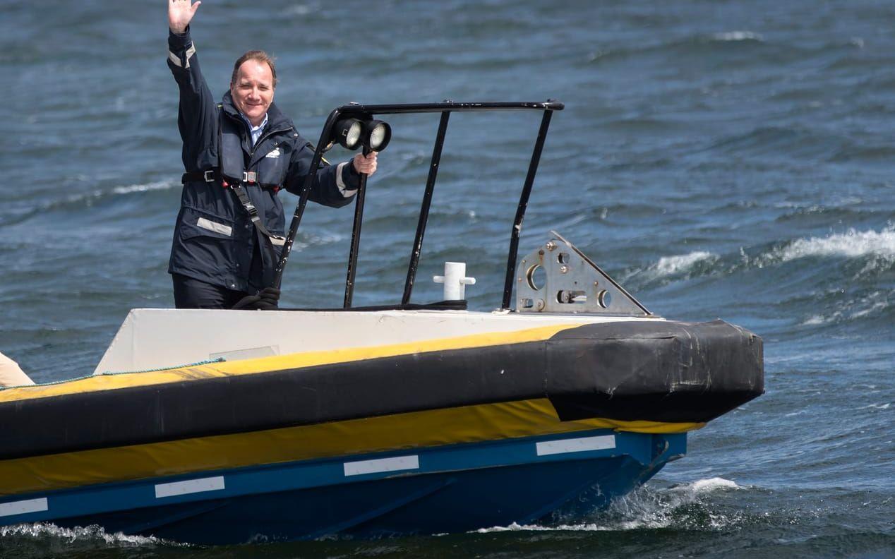 Han fick bland annat provåka en av Sjöräddningssällskapets båtar. Bild: Thomas Johansson
