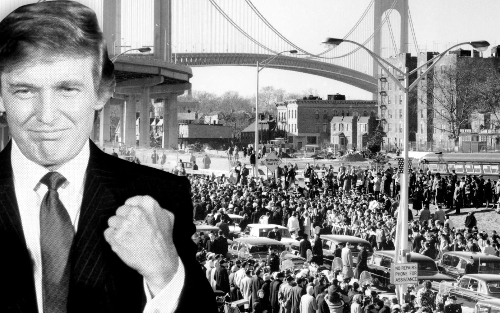 <strong>1964</strong> är Donald Trump, 18, och har följt med sin far Fred Trump på invigningen av Verrazano-Narrows-bron som förbinder Staten Island med Brooklyn. När han märkte att brons arkitekt inte ens nämndes vid namn blev han inte bara irriterad – han bestämde sig för att aldrig bli så förlöjligad själv.