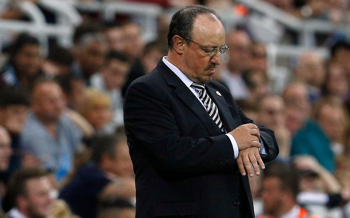 Rafa Benitez är topp tio-listans enda tränare som inte huserar i landets högstadivision. Newcastle betalar spanjoren 44,5 miljoner kronor om året. Bild: Bildbyrån