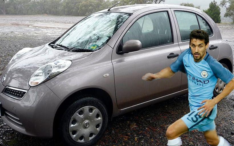 Manchester Citys Jesus Navas är spelaren i studien som behöver spela minst antal minuter för att ha råd med sin bil. Efter elva minuters speltid kan han köpa sin Nissan Micra.