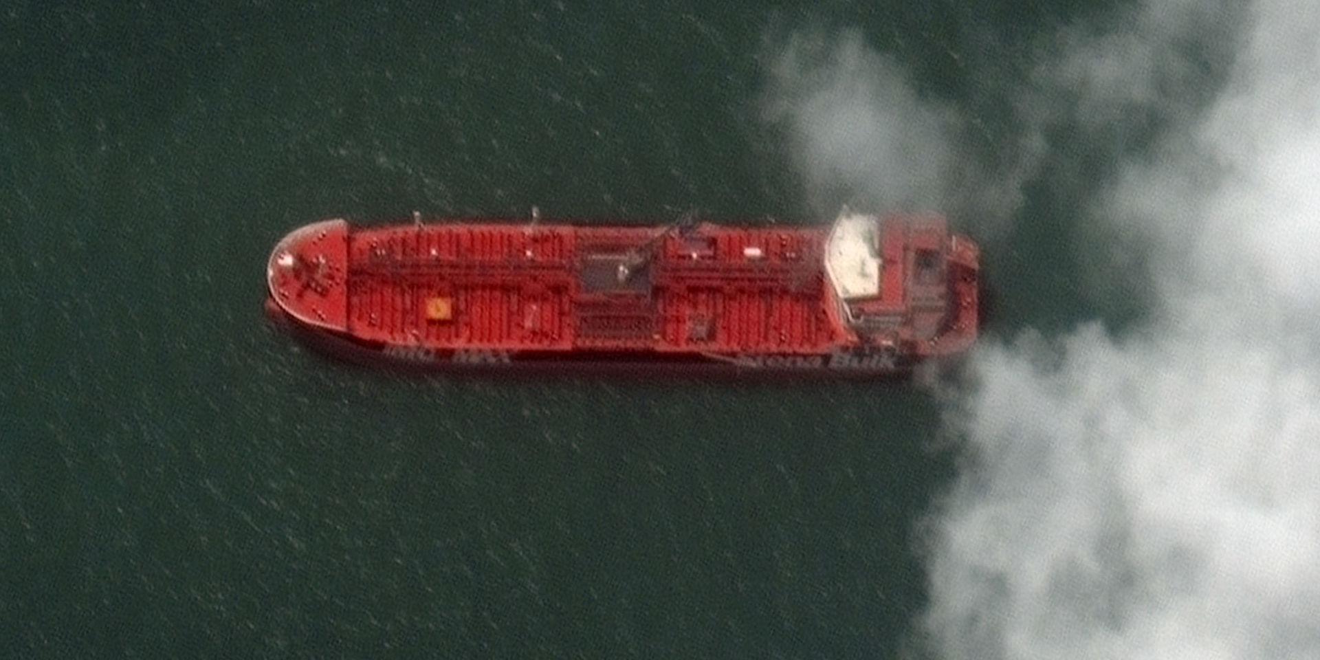 Satellitbild över Stena Impero, som uppges ligga i den iranska hamnen vid Bandar Abbas. Arkivbild.