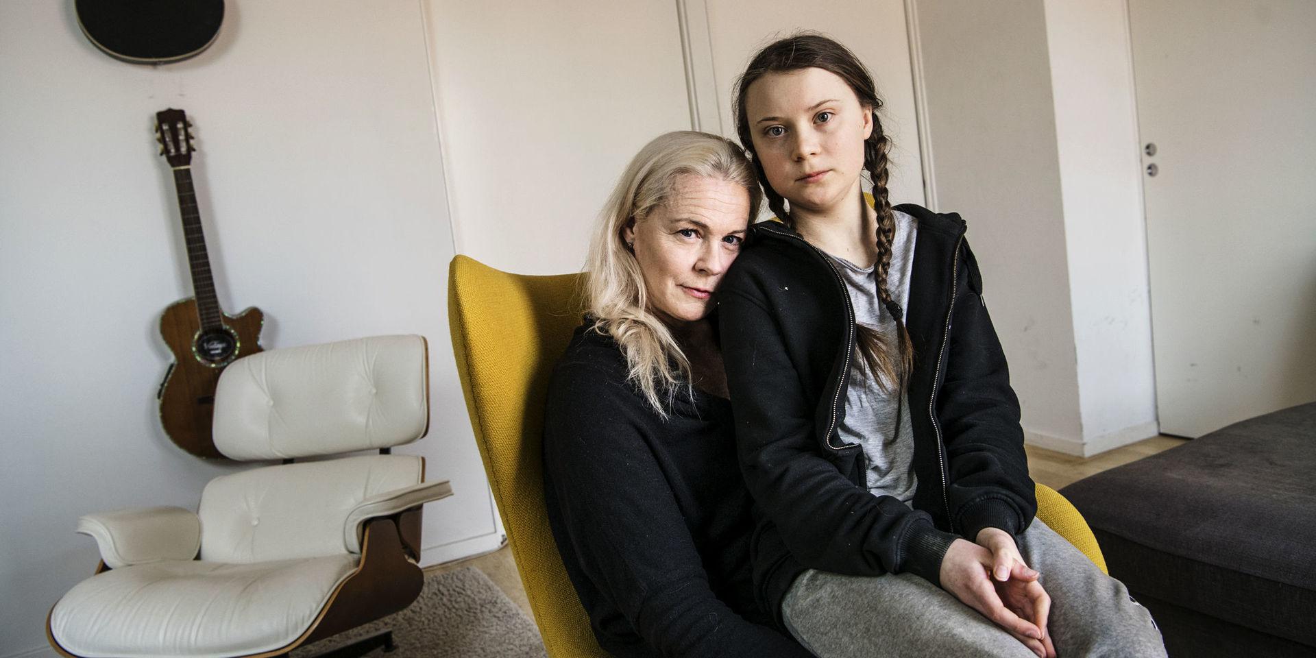 Operasångerskan Malena Ernman och hennes dotter, klimataktivisten Greta Thunberg.