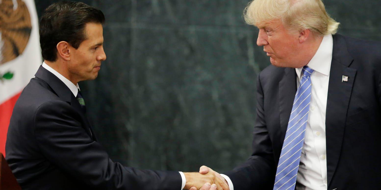Den amerikanske presidentkandidaten Donald Trump och Mexikos president Enrique Peña Nieto möttes på onsdagen i Mexico City.