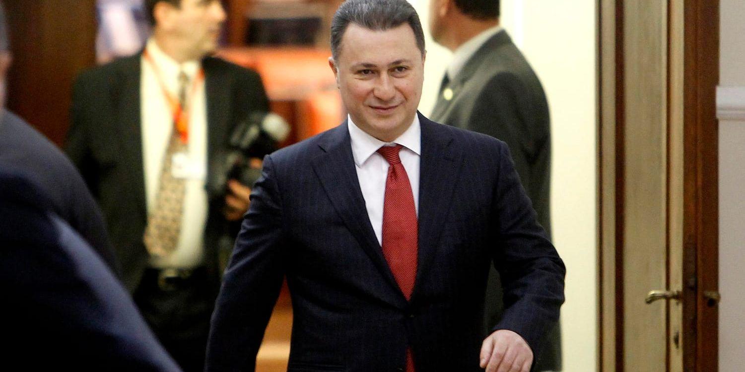 Nikola Gruevski påstår sig ha fått asyl i Ungern, men uppgifterna har hittills inte gått att bekräfta. Arkivbild.
