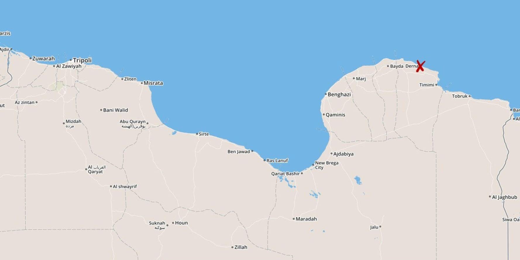 Darna i östra Libyen.