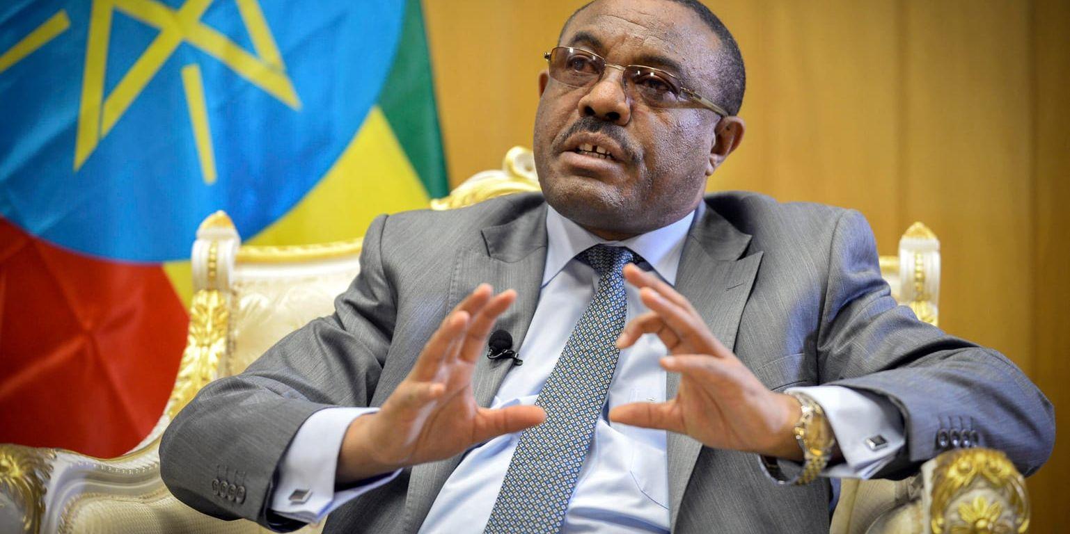 Etiopiens premiärminister Hailemariam Desalegn verkar uppfylla löftet om att frige politiska gångar. Arkivbild.