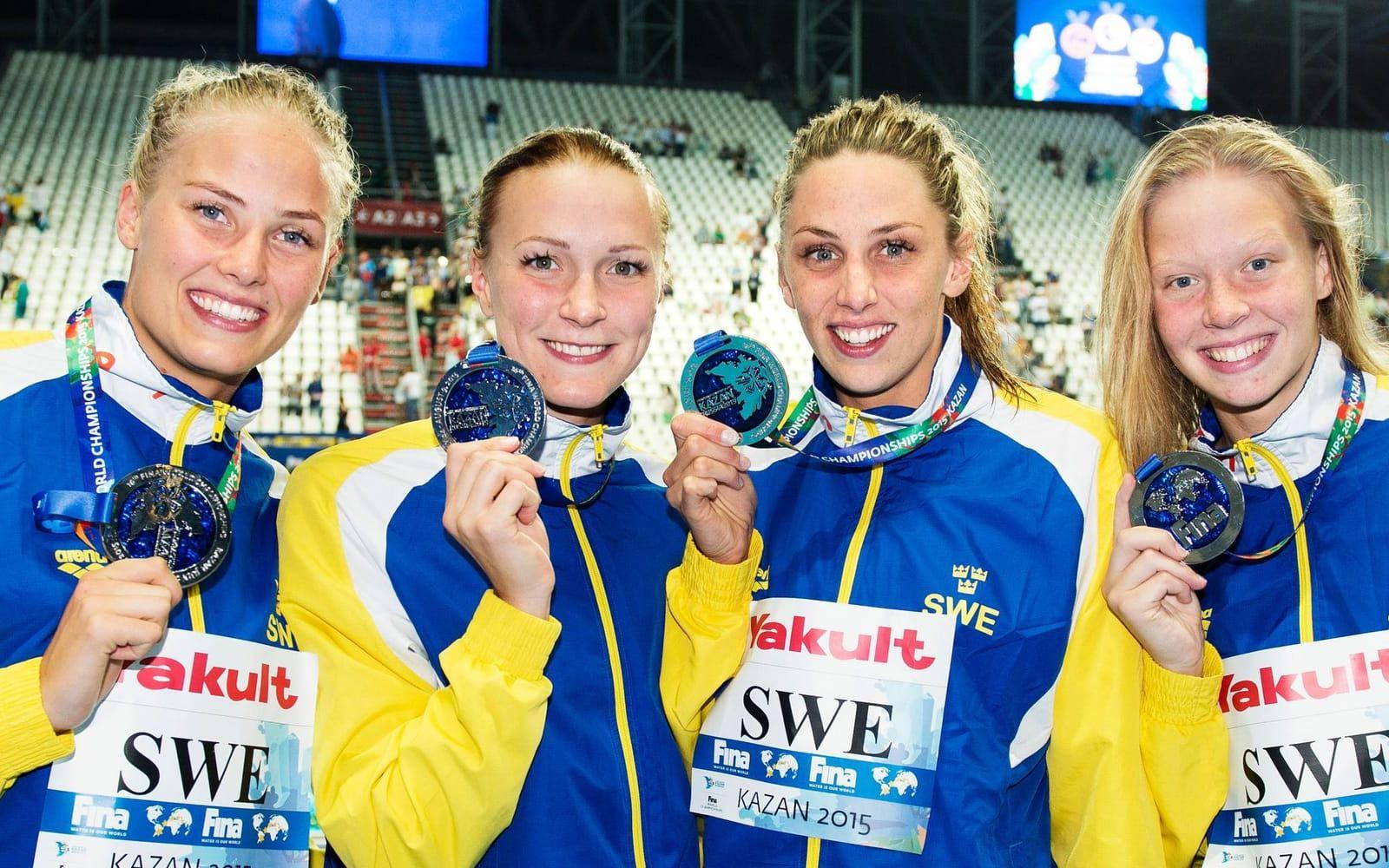 16. Simlagkapp. Om Sarah Sjöström är fräsch i slutet av spelen och de andra svenskorna presterar på topp kan det bli medalj igen, men konkurrensen är stentuff. Foto: Bildbyrån