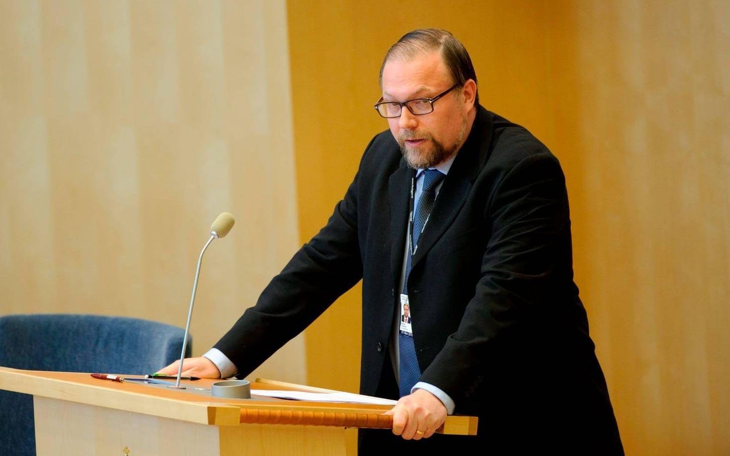 En av utmanarna är Mikael Jansson, före detta partiledare för Sverigedemokraterna. Bild: Scanpix