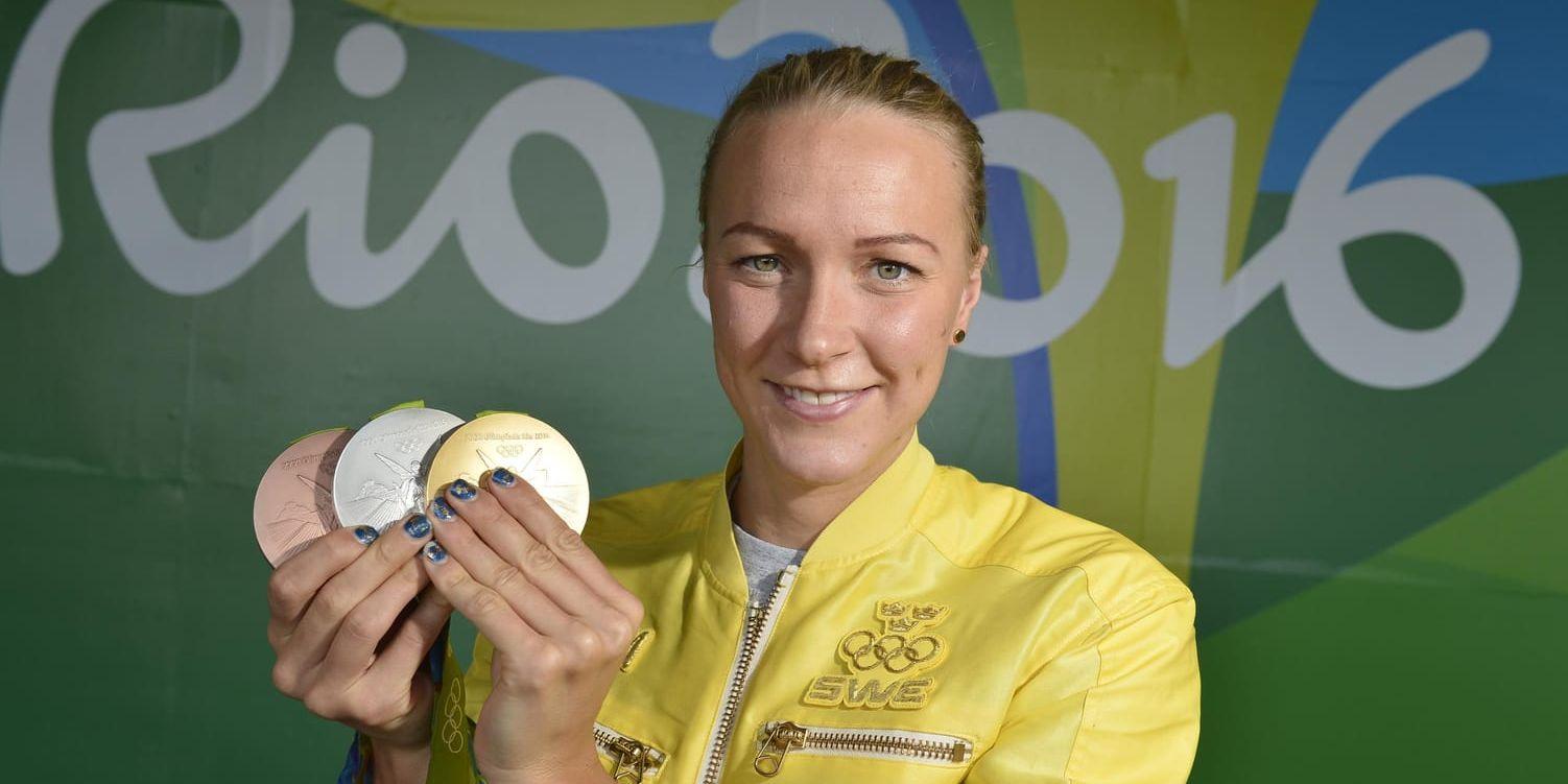 Sarah Sjöström tog tre medaljer under OS i Rio. Arkivbild.
