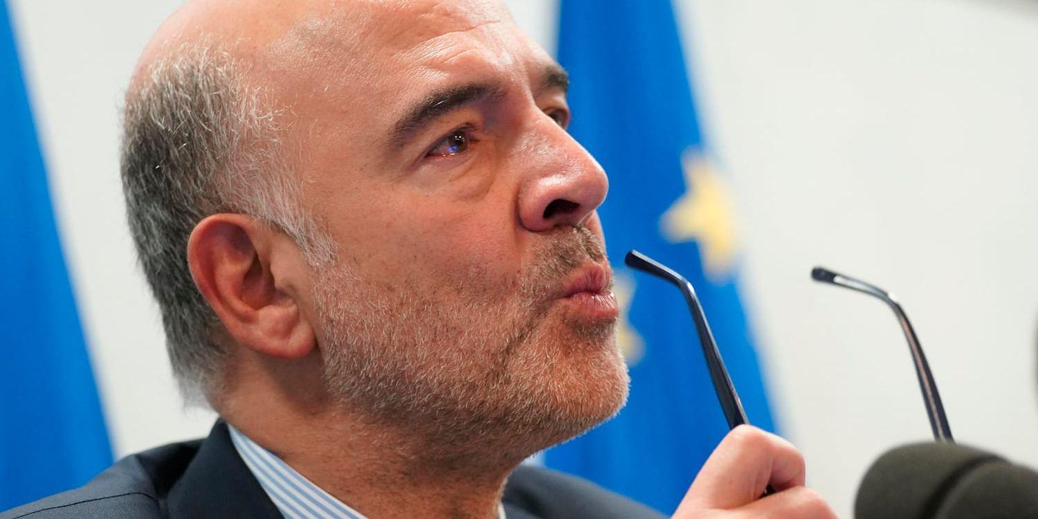 EU:s finanskommissionär Pierre Moscovici. Arkivfoto.
