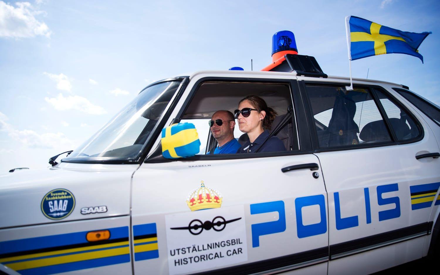 Eva-Marie Johansson körde en Saab i polisbilsversion. Foto: Anders Ylander.