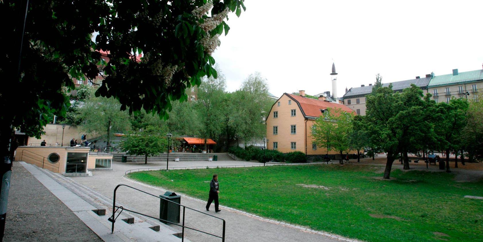 Här i Björns trädgård i Stockholm har ensamkommande ungdomar angripits av maskerade män. Arkivbild.