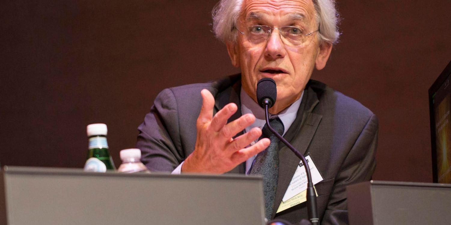 Gerard Mourou, Frankrike, är en av tre forskare som delar på årets Nobelpris i fysik.