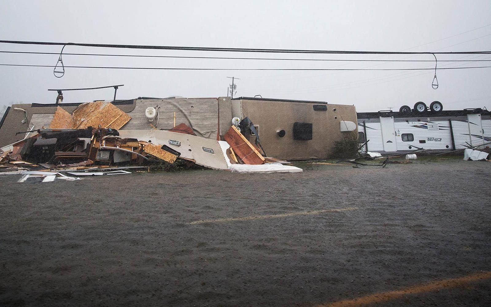 Villavagnar förstörda i Rockport, Texas.FOTO: Nick Wanger/Austin American-Statesman via AP
