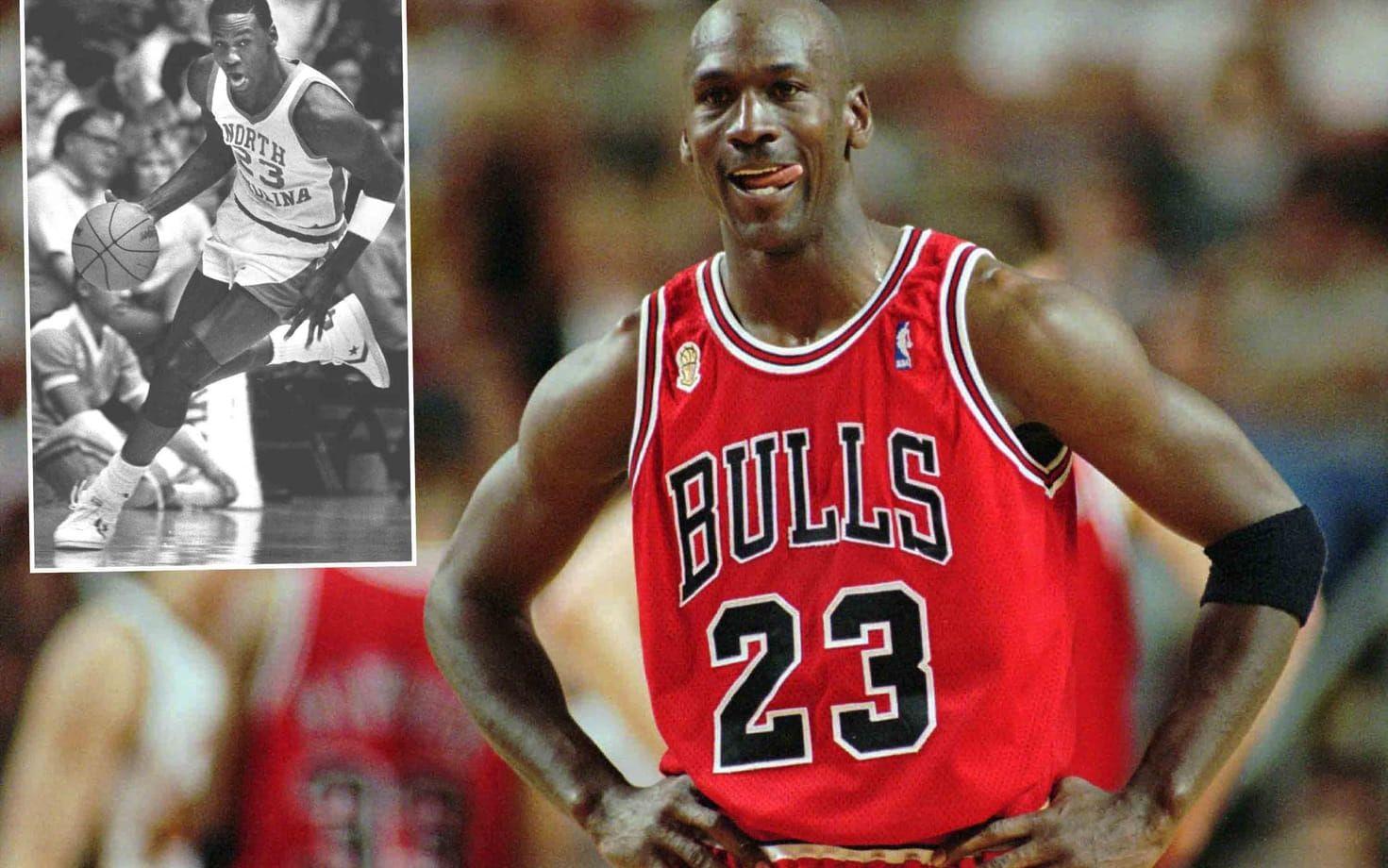 När Michael Jordan gjorde entre i NBA 1984 spelade han i längre shorts än de andra lirarna i ligan. Detta för att få plats med sina North Carolina-shorts, från collage, under dem han fick av Chicago Bulls. Jordan blev en trendsättare i NBA, och de stora shortsen blev snabbt populära bland ligans spelare. Foto: TT