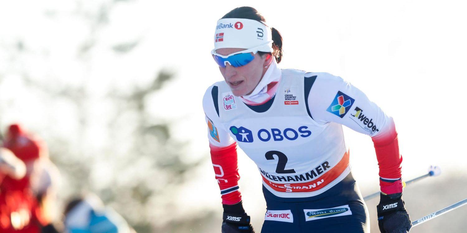 Marit Bjørgen vann sitt tredje raka guld i norska mästerskapen. Arkivbild.