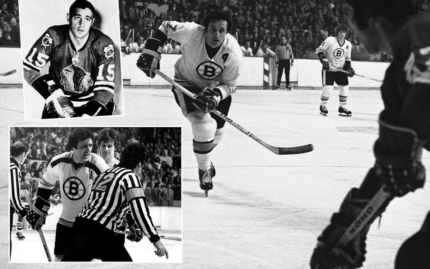 5. Boston Bruins <strong>lyckades byta till sig Phil Esposito</strong> i maj 1967, i utbyte fick Chicago Pit Martin, Gille Marotte, and Jack Norris. Ingen av dem nämns som en av NHL:s stora... men Espositov vann skytteliga fem av åtta säsonger i Boston.  Foto: TT