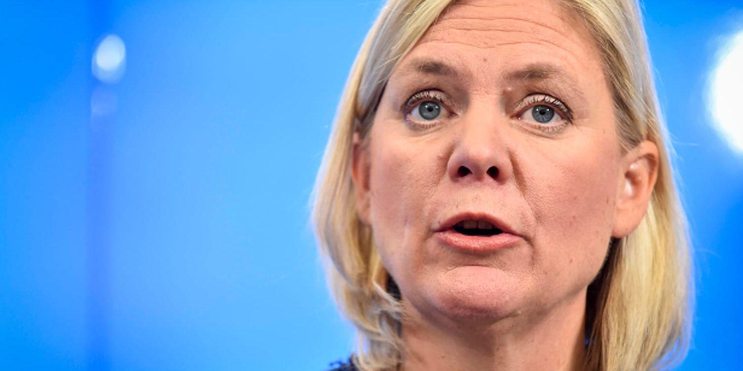 Finansminister Magdalena Andersson (S) vill öppna för högre skattetillägg vid fusk och fel i deklarationen. Arkivbild.