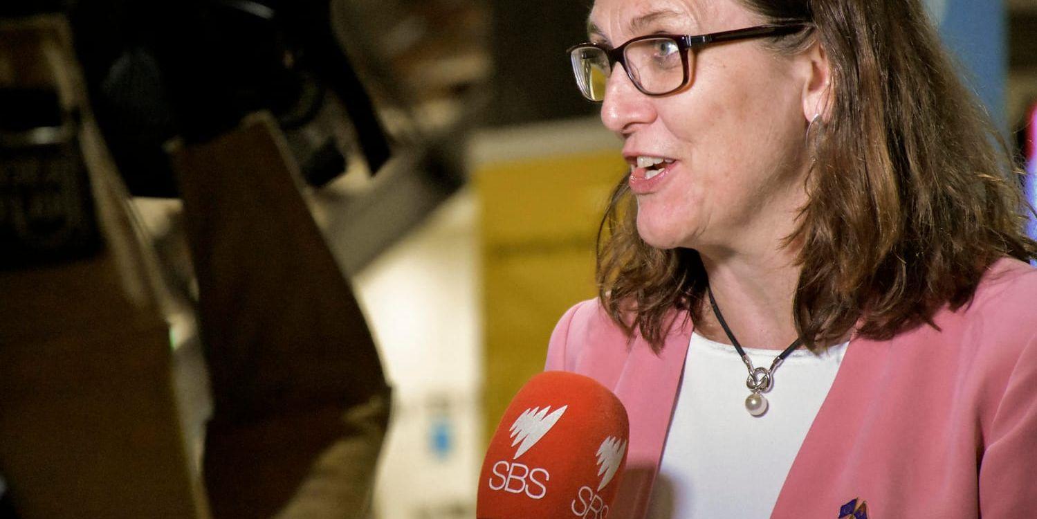 EU-kommissionären Cecilia Malmström kritiseras av USA:s handelsminister Wilbur Ross för uttalanden om handelssamtalen mellan EU och USA. Arkivbild.