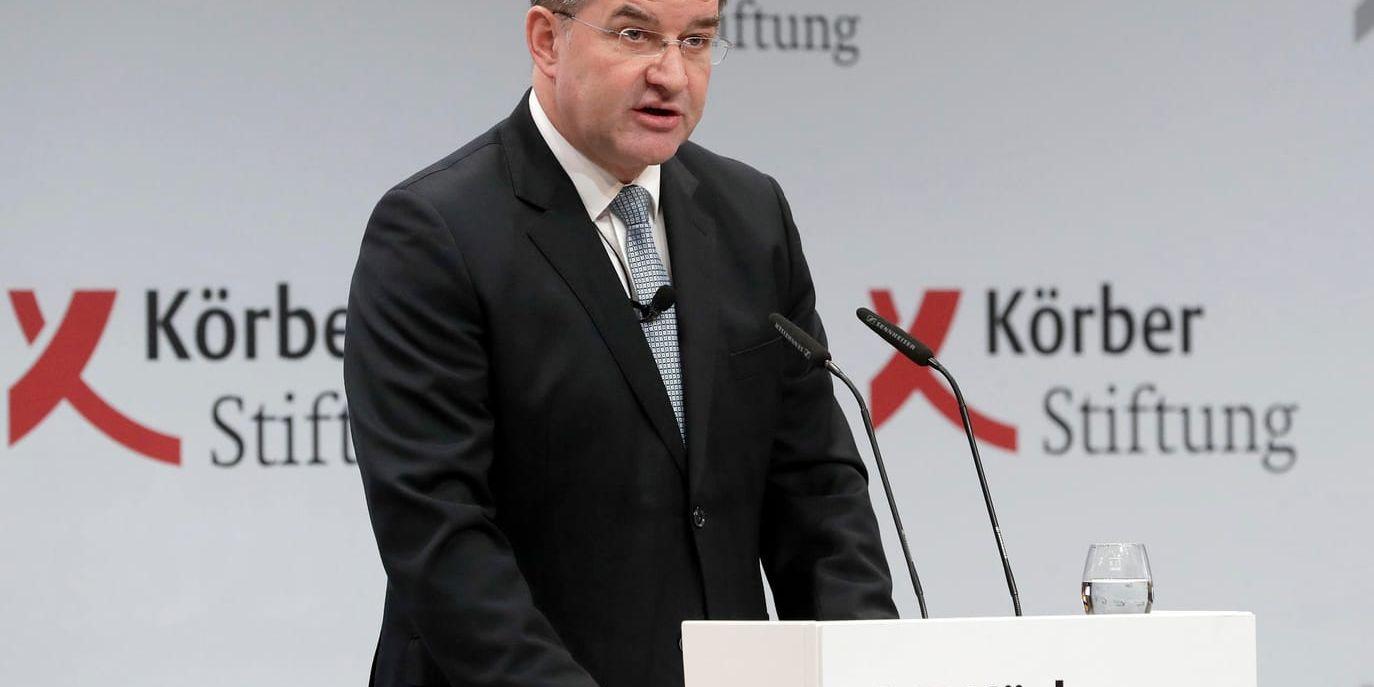 Miroslav Lajcák, Slovakiens utrikesminister, vid ett möte i Berlin.