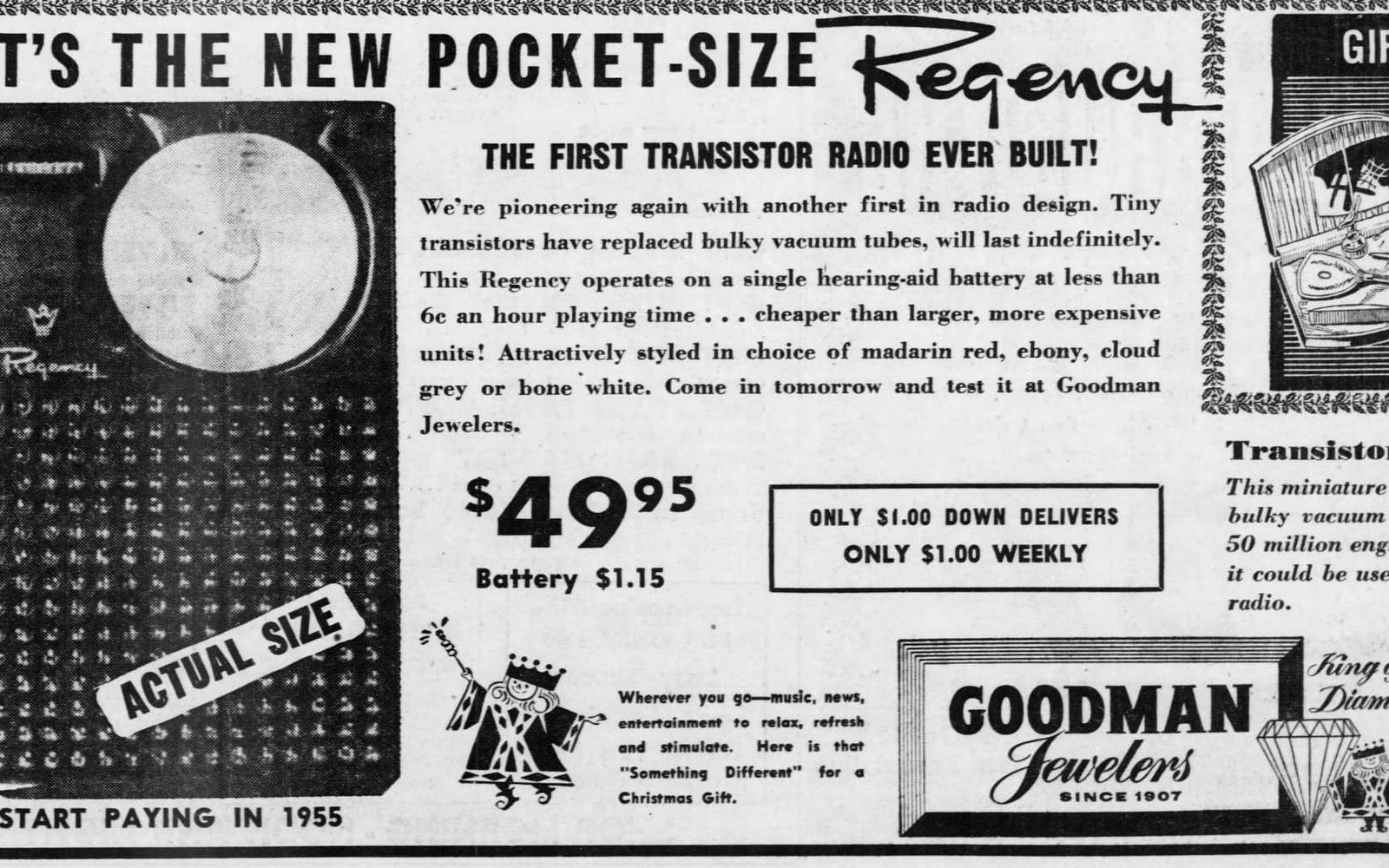 7. Regency TR-1 (1964) Vid lanseringen var Regencys bärbara miniradio en revolutionerande produkt.