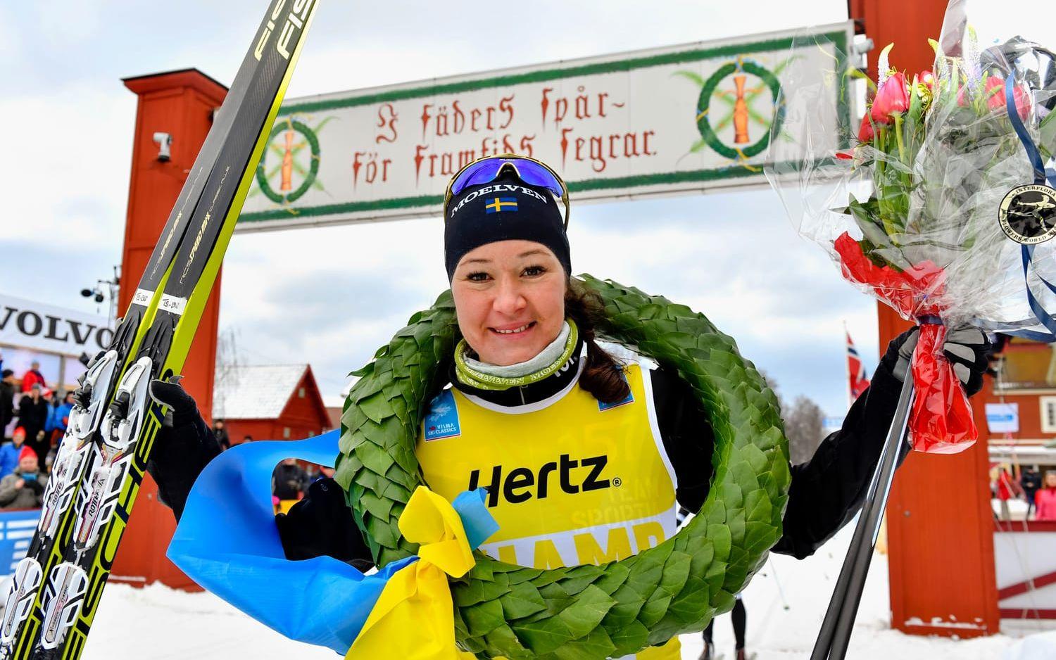 Britta Johansson Norgren, skidor, kvalificerade sig för OS i Sotji och kom tvåa i Vasaloppet efter sin graviditet. Bildbyrån.
