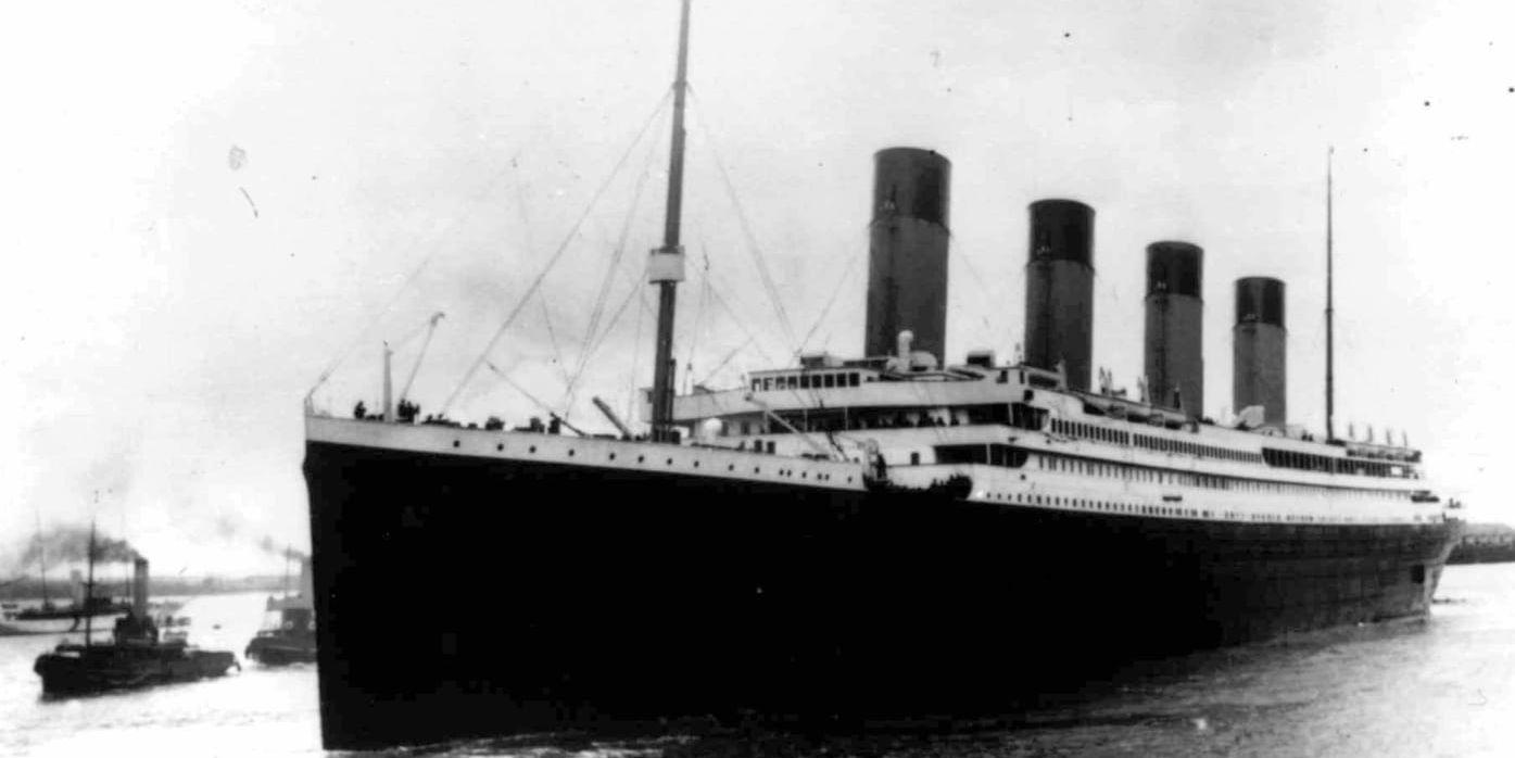 En meny från den första måltiden som serverades ombord på Titanic har sålts för 1,3 miljoner kronor. Arkivbild.