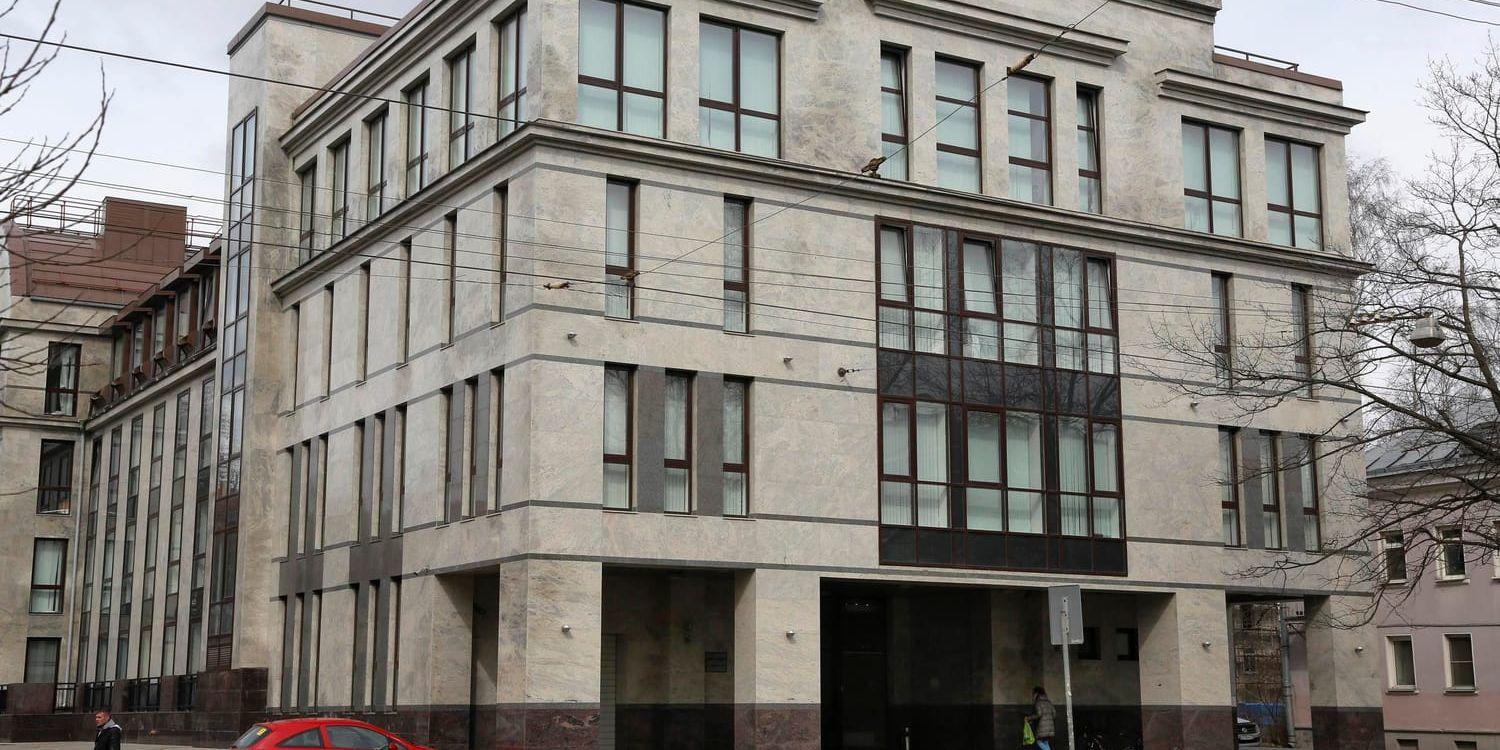 Internet Research Agency, den ryska "trollfabriken", huserar i ett fyrvåningshus i S:t Petersburg. Arkivbild.