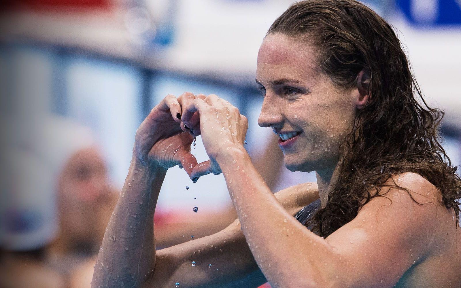 Katinka Hosszu vann 100 meter ryggsim. Ungern har redan vunnit fem guld i Rio. Foto: Bildbyrån