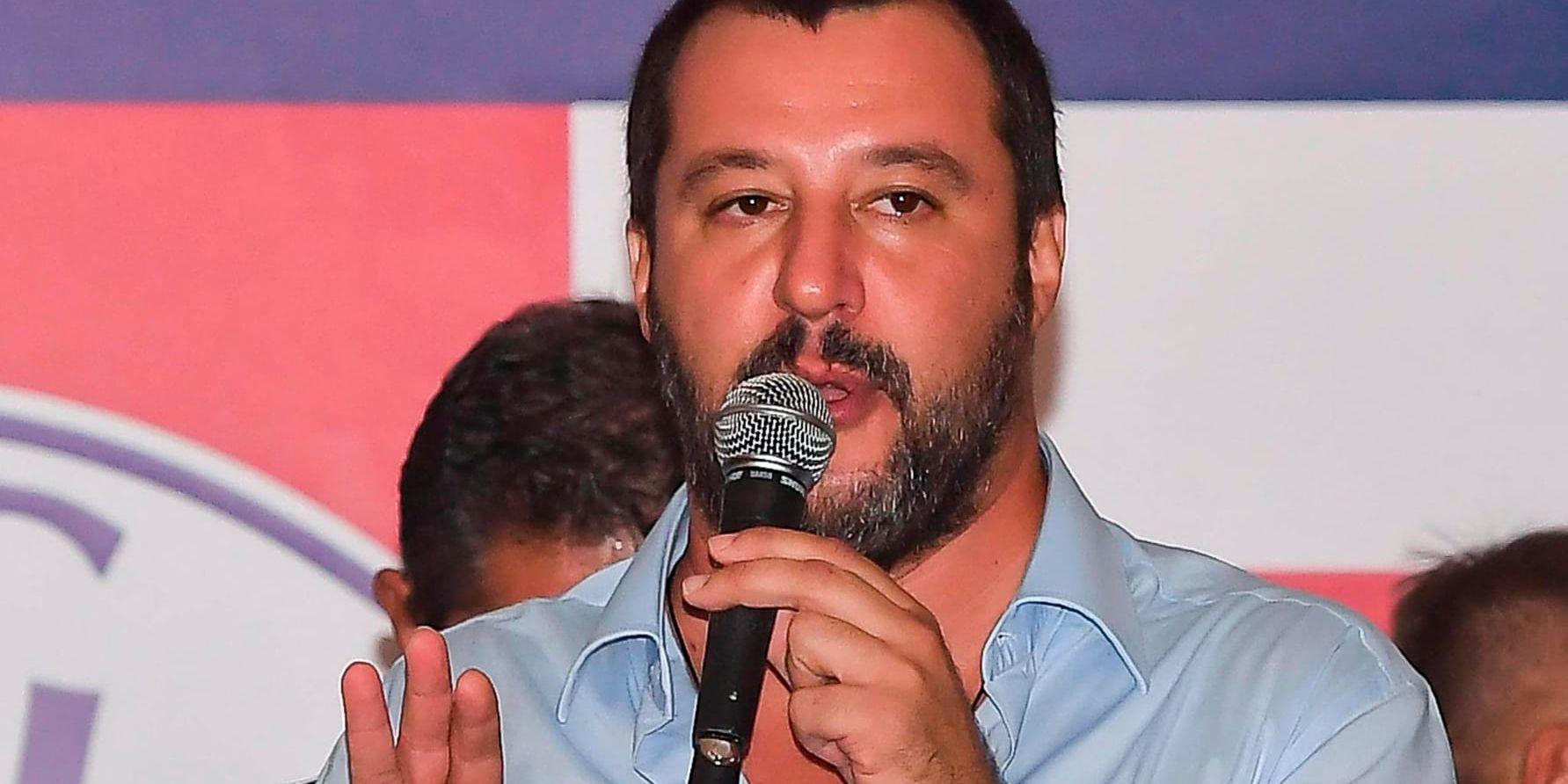 Främlingsfientliga Legas ledare, vice premiärminister Matteo Salvini, backar inte i budgetbråket med EU. Arkivbild