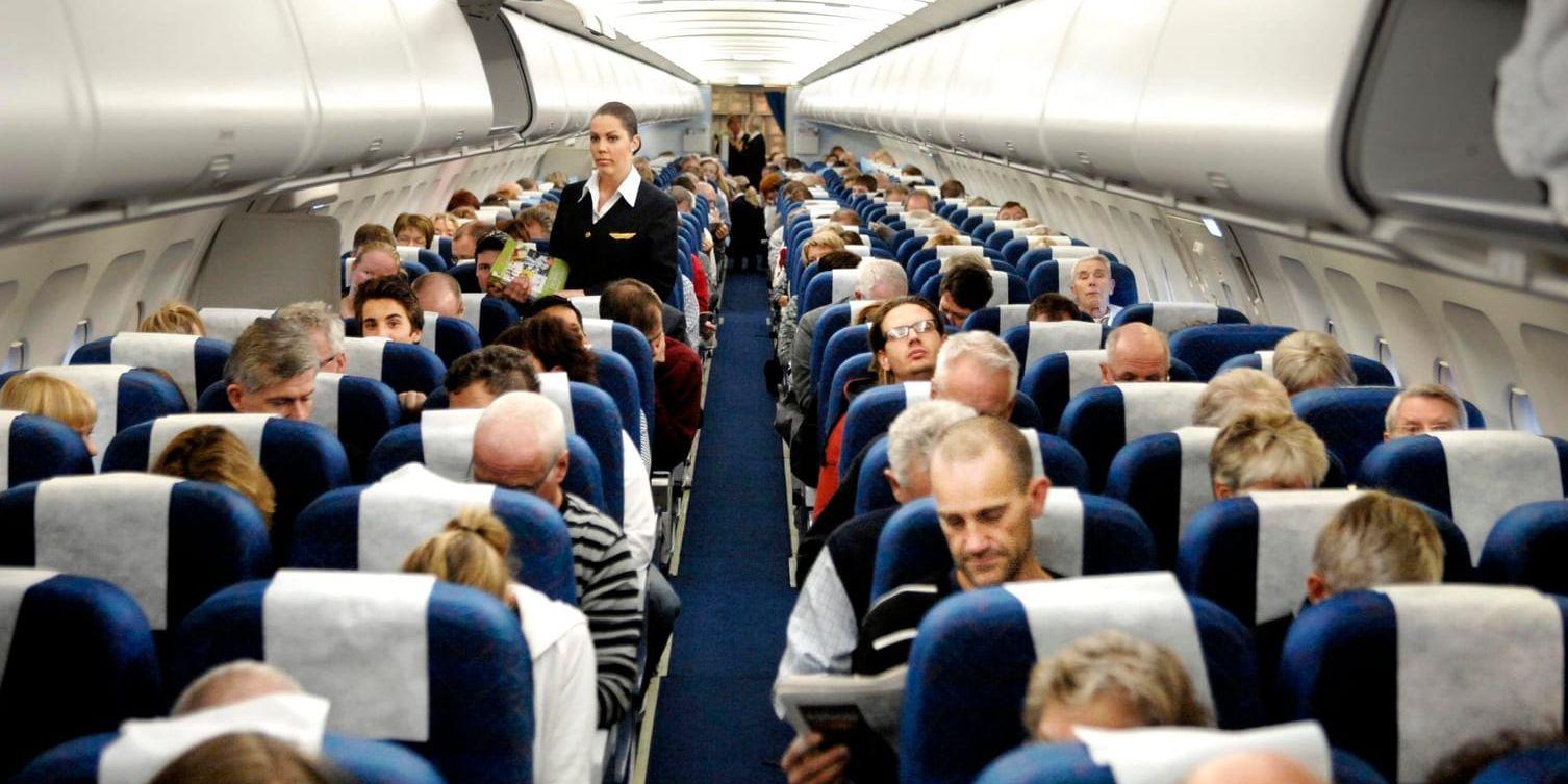 Amerikanska kongressen kan vara på väg att sätta stopp för det ständigt minskande passagerarutrymmet på flygplan. Arkivbild