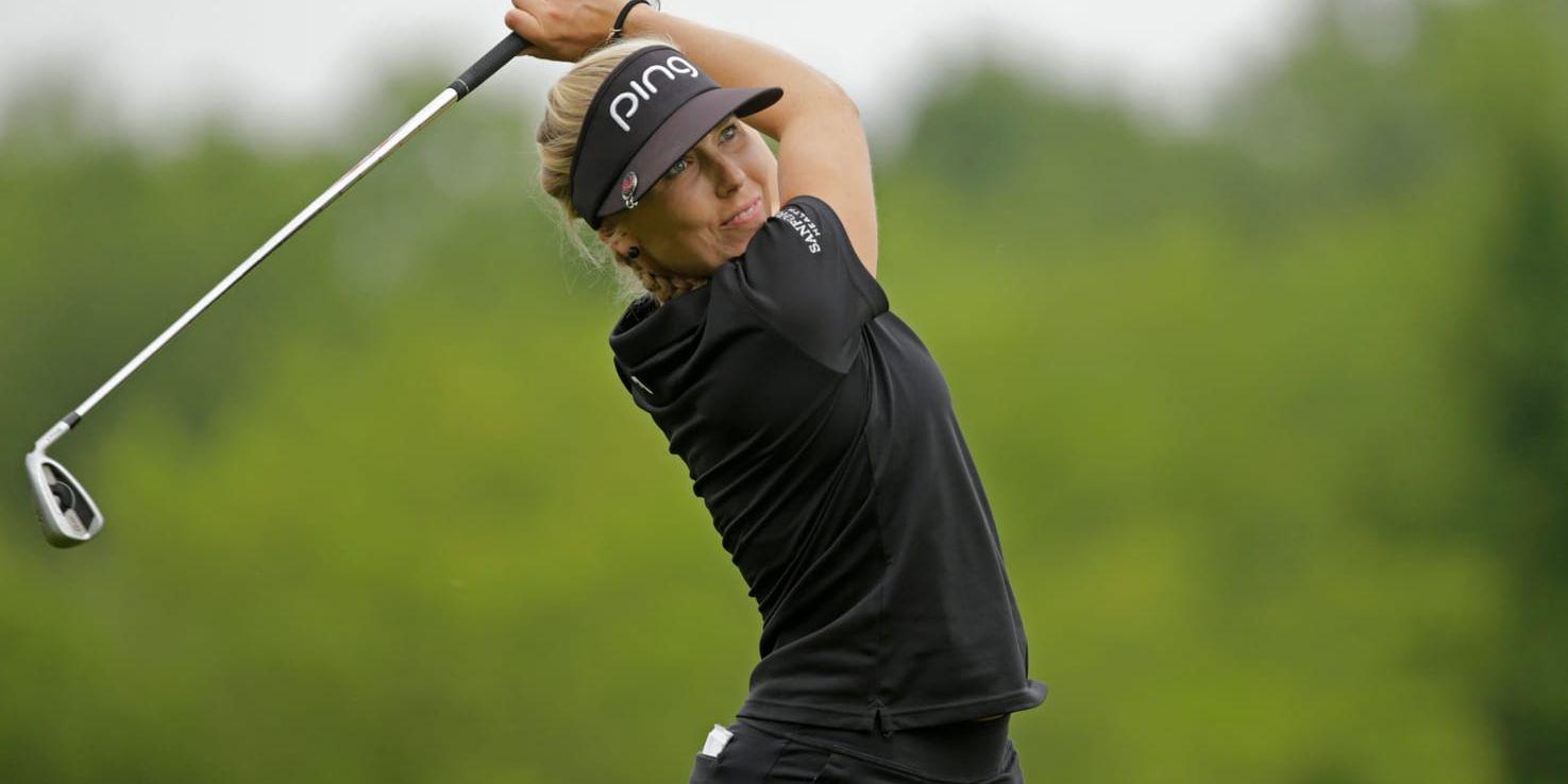 Elin Arvidsson är en av flera USA-baserade svenska golfspelare som inte vet när nästa tävling blir av. Arkivbild.