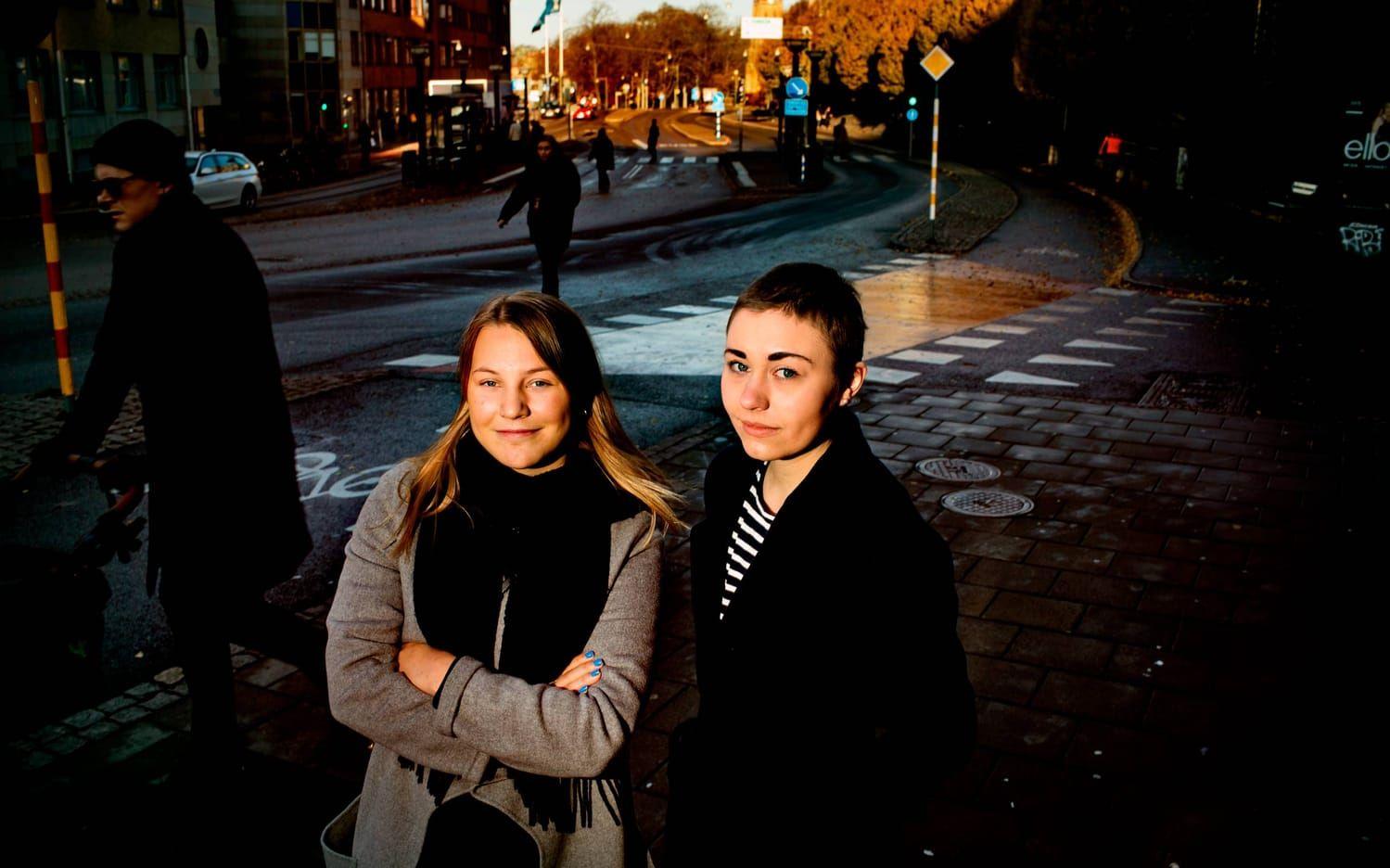 Juriststudenterna Kristin Busterud Öhman och Mikaela von Bornstedt. Bild: Per Wahlberg.