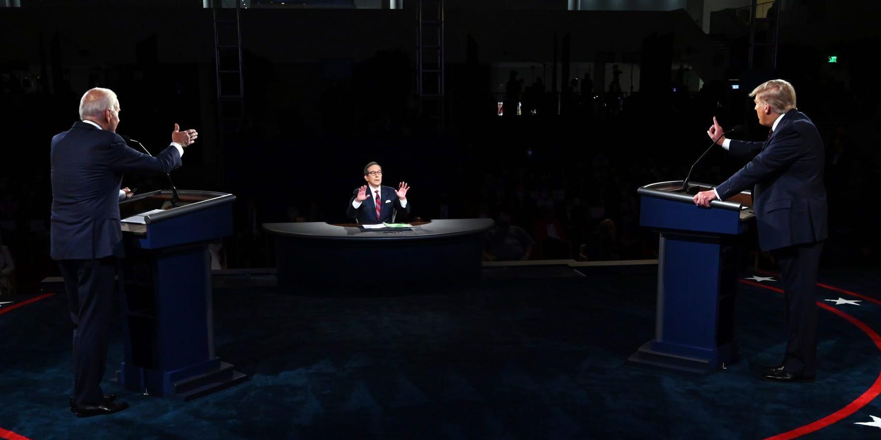 President Donald Trump och Demokraternas kandidat Joe Biden under den första debatten 29 september.