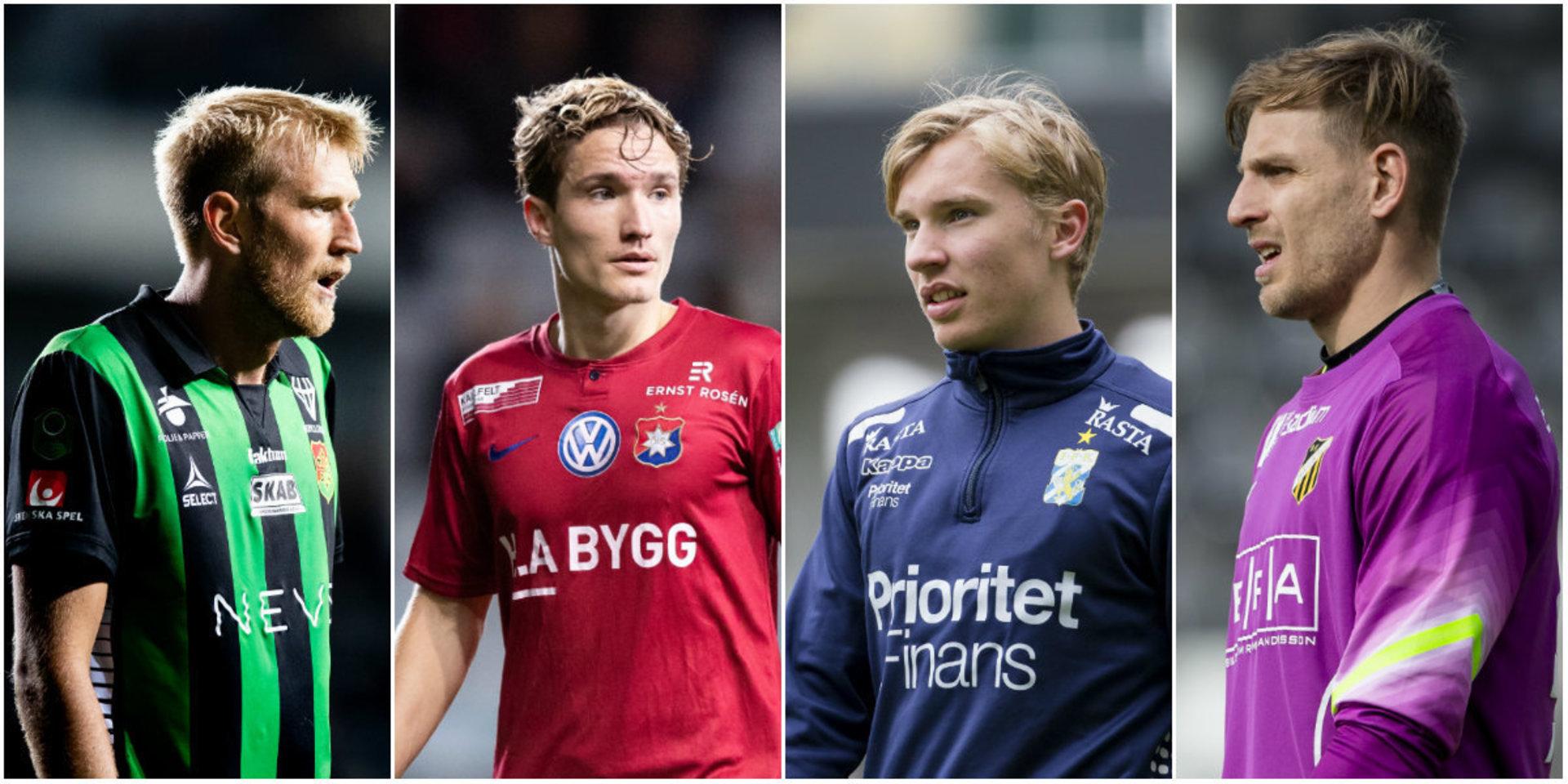 Carl Nyström (Gais), Jakob Lindström (Örgryte), Edvin Dahlqvist (IFK Göteborg), Alexander Nadj (Häcken) sitter alla på utgående kontrakt. 