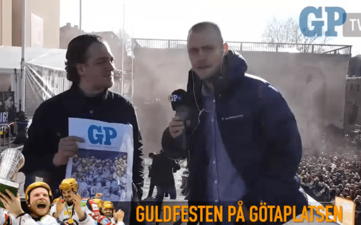 Stora nyhetshändelser hjälpte GP.se att växa rejält under 2016. Här sänder GPTV LIVE från Götaplatsen när tiotusentals Västsvenskar hyllade Frölunda HC efter SM-guld.