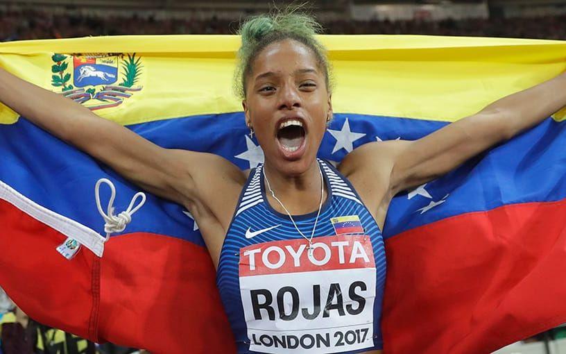 Yulimar Rojas tog VM-guld i damernas tresteg under måndagen. Hon är en av ytterst få öppet homosexuella som har vunnit VM-guld i friidrott. Samtliga bilder: TT