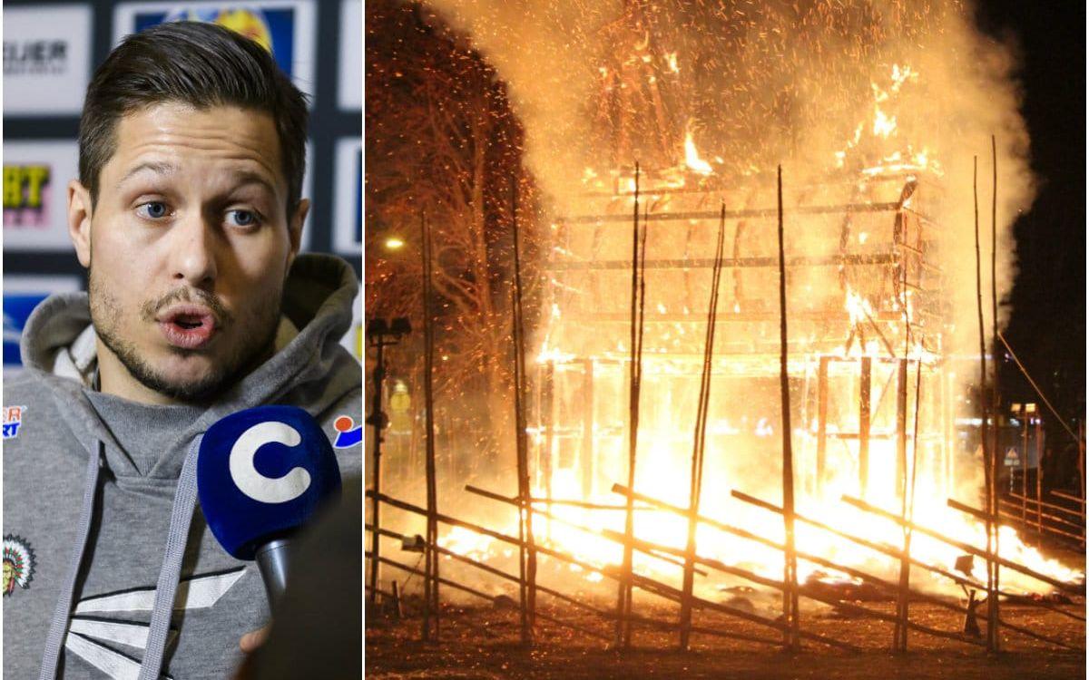 SHL-profilen Elias Fälth med förflutet i Frölunda ryter till mot bockbrännaren. Bild: Bildbyrån