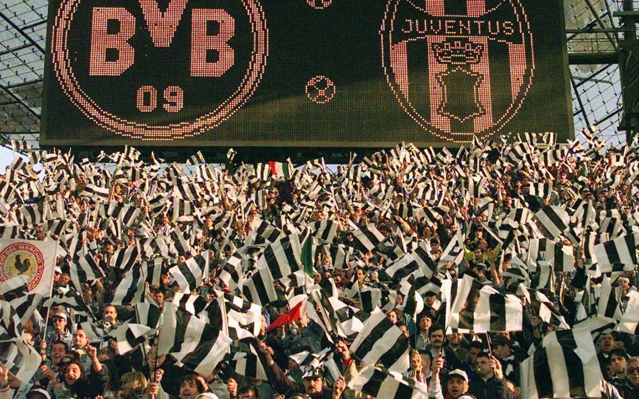 Juventus kortsida i finalen 1997. Foto: TT