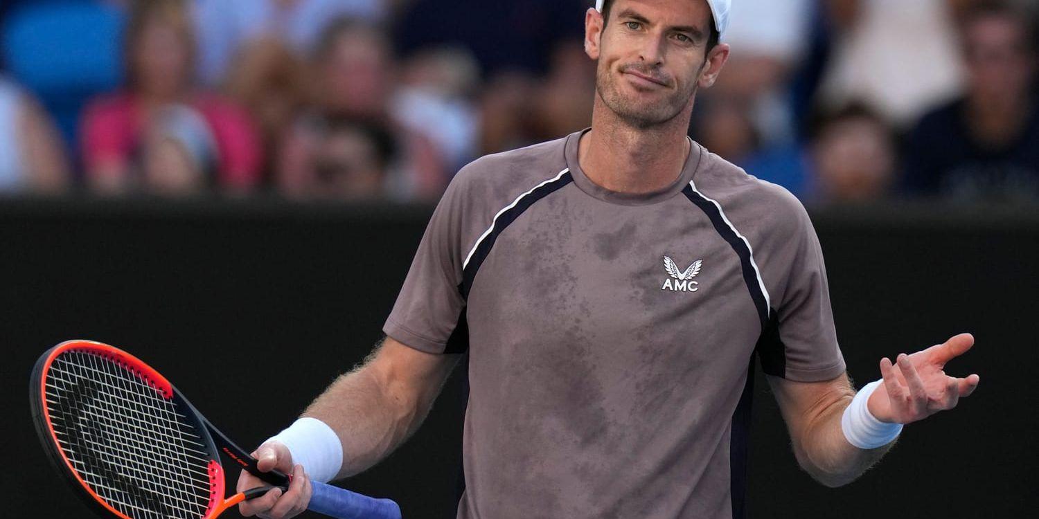 Andy Murray under matchen mot Tomas Martin Etcheverry i Australian Open.