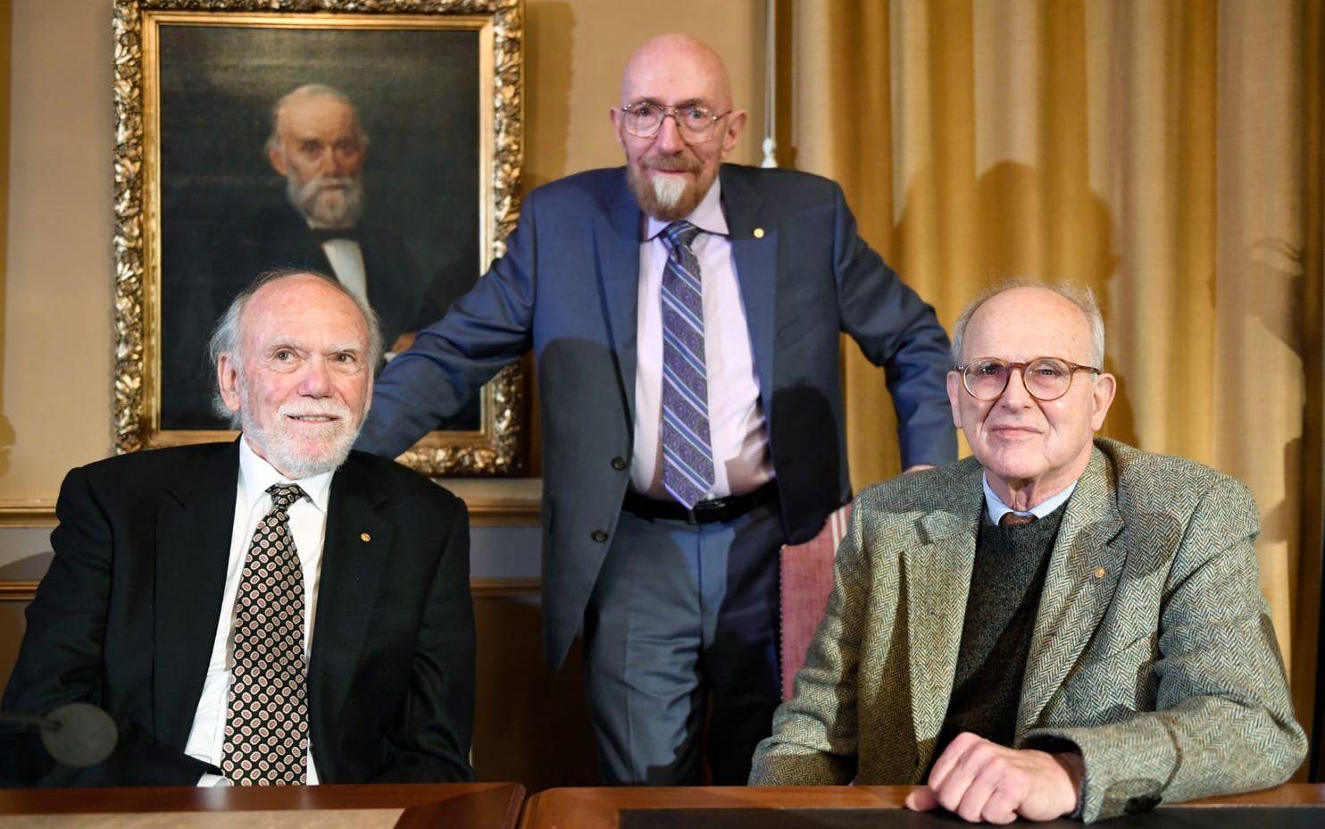 Barry Barish, Nobelpristagare i fysik, Kip Thorne, Nobelpristagare i fysik, Rainer Weiss, Nobelpristagare i fysik är i Stockholm för att ta emot priset. Bild: Pontus Lundahl