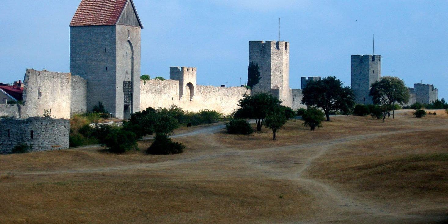 Ringmuren i Visby, Gotland. Arkivbild.