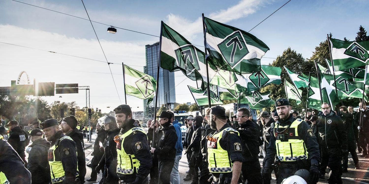 Nazidemonstrationen i Göteborg den 20 september. 