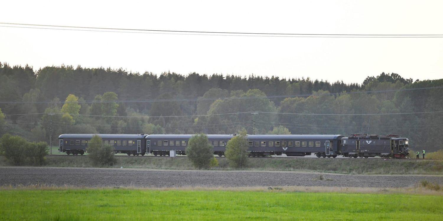Ett passagerartåg krockade med ett militärfordon och spårade ur i närheten av Trosa i Södermanland. Arkivbild.