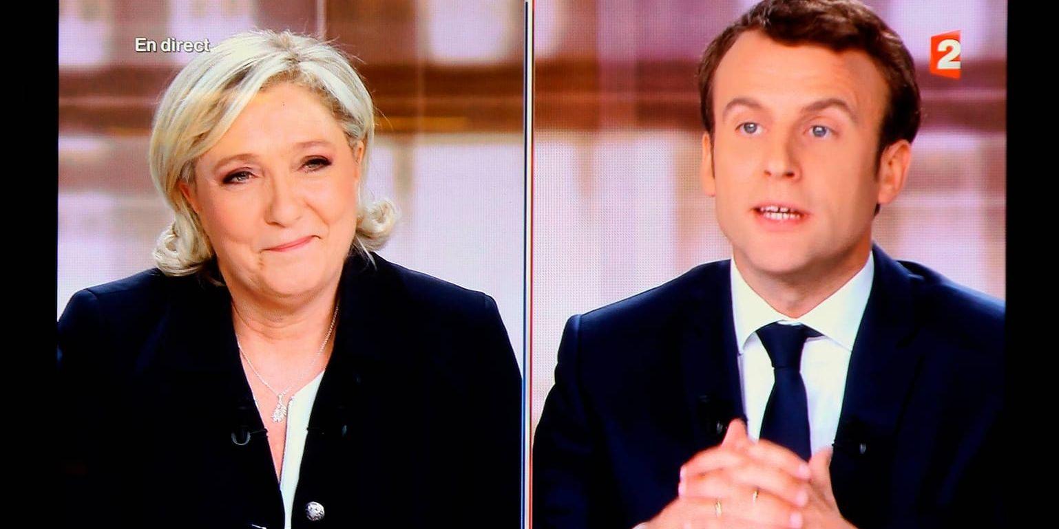 De franska presidentkandidaterna Marine Le Pen och Emmanuel Macron möttes i en hetsig tv-debatt på onsdagskvällen