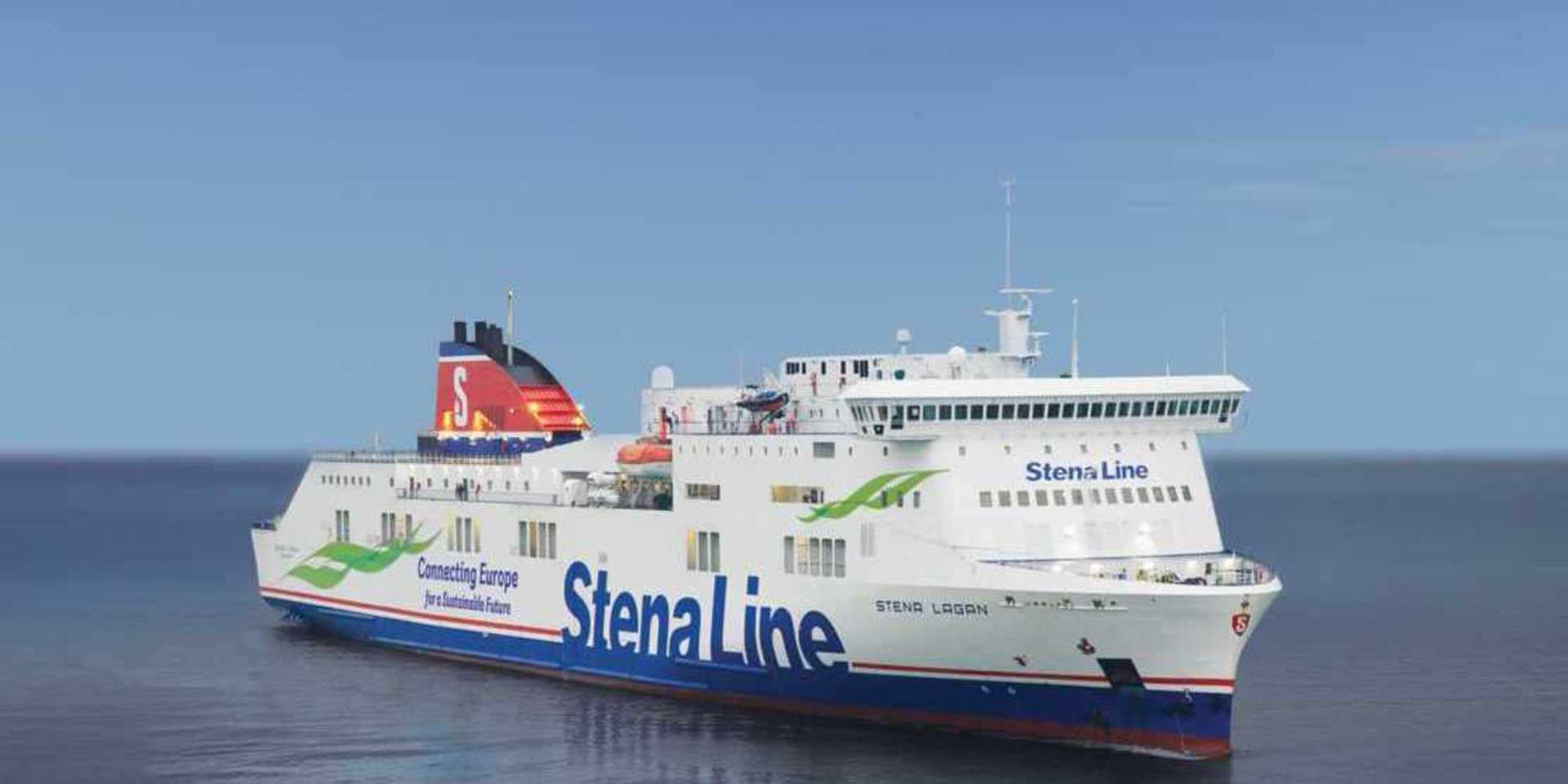 Stena Lagan som trafikerar sträckan Belfast-Liverpool. Det var vid avlastning i den senare hamnen som olyckan inträffade i september 2017. Mannen som skadats jobbar kvar vid rederiet fast med annan tjänst, enligt Stena Line. 