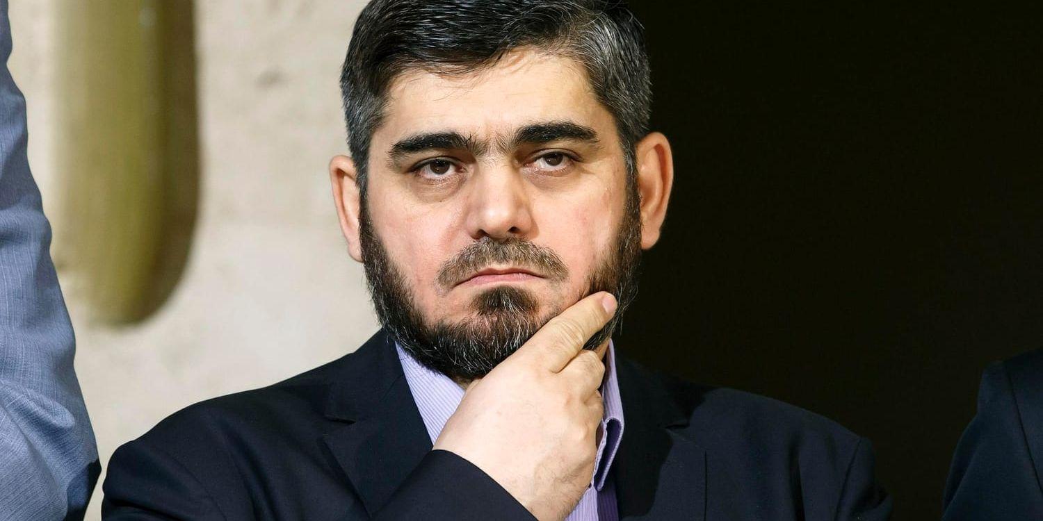 Den oppositionelle chefsförhandlaren i Syriensamtalen, Mohamad Alloush, säger att han lämnar uppdraget.