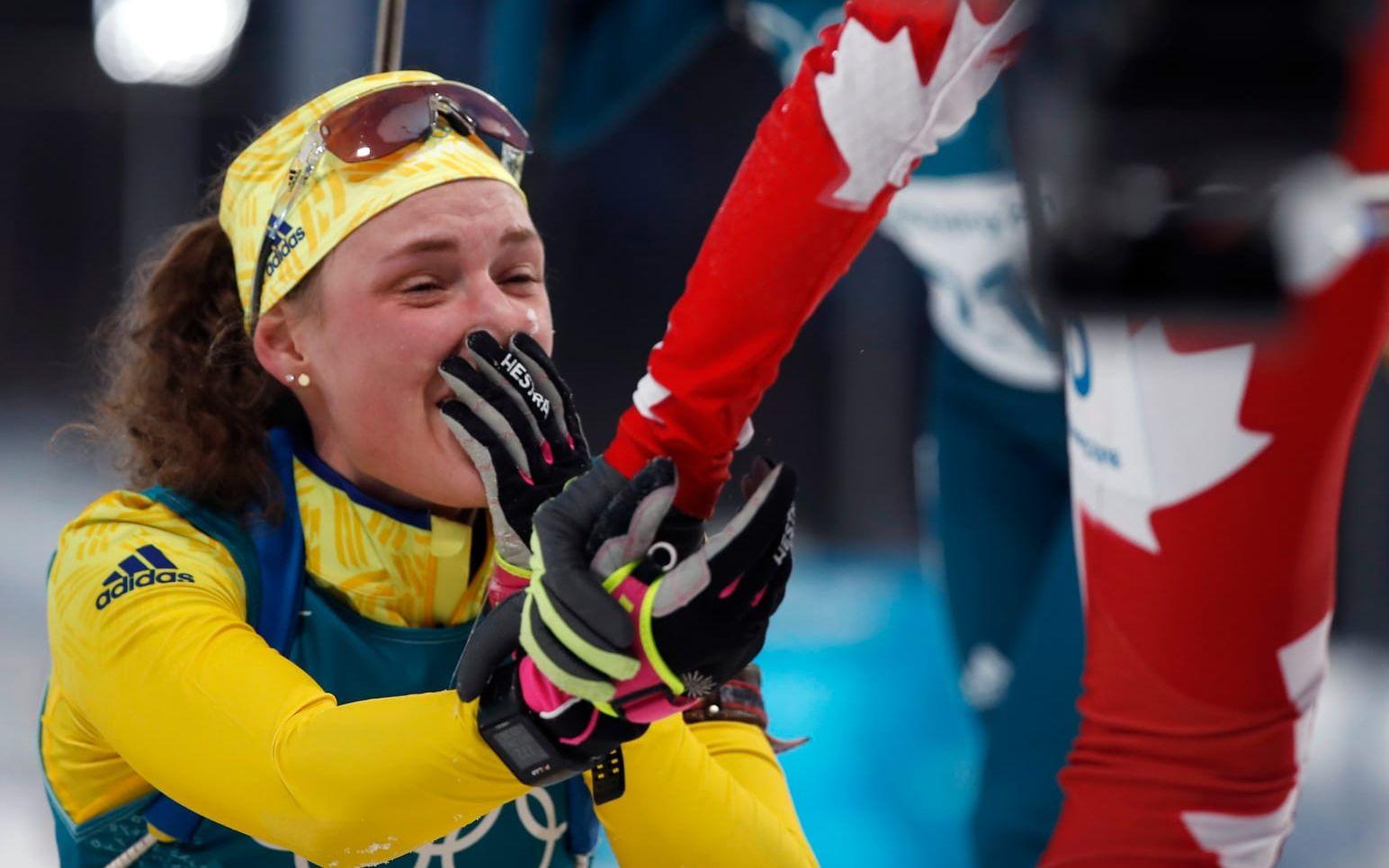 Hanna Öberg kunde inte tro det själv när hon vann guldet i distanstävlingen i skidskytte