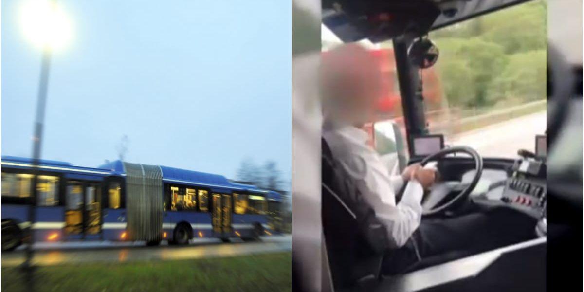 Bussföraren filmades när han smsade och körde samtidigt. Bild: Arkiv / Patrik Grenn