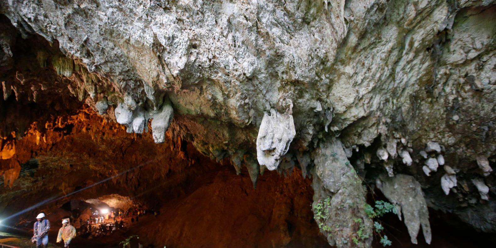 Tham Luang-grottorna i Thailand, där de tolv pojkarna och deras fotbollstränare var instängda, blir museum. Arkivbild.